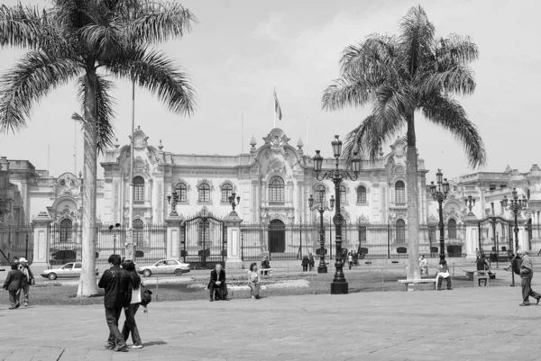 Lima Peru Nov Government Palace Plaza Armas 2009 Lima Peru — стоковое фото