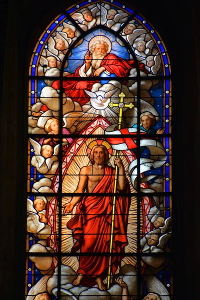 Kilisedeki Vitraylı Pencere — Stok fotoğraf