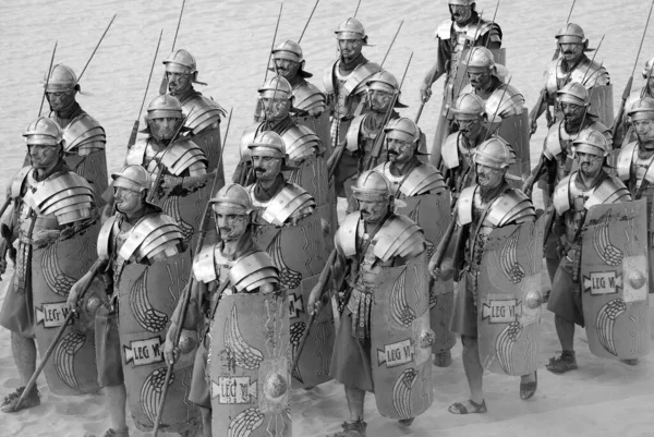 Jerash November Jordanian Men Dress Roman Soldier Roman Army Reenactment — Stock Photo, Image