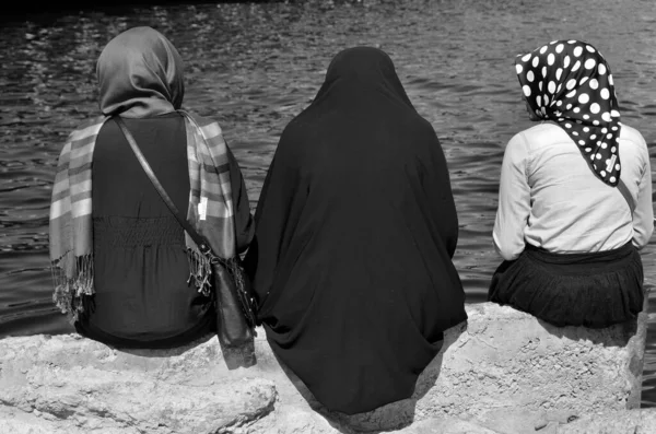 Istanbul Turquía Octubre Mujer Musulmana Velada Corazón Del Centro Estambul — Foto de Stock