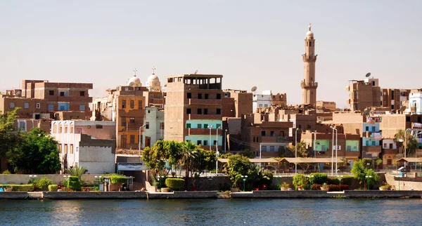 Nile River Bank Egypt Nov 2008 Village Nile River Shore — Foto de Stock