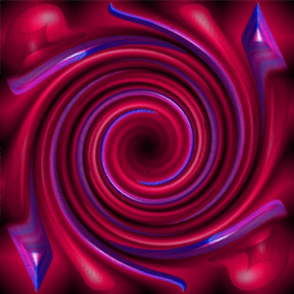 Vermelho Roxo Psicodélico Espiral Fractal Fundo Padrão — Fotografia de Stock