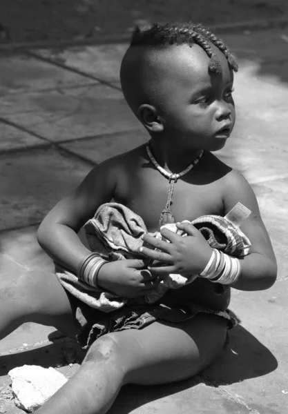 Swakopmund Namibia Ottobre 2014 Bambino Non Identificato Che Vive Nella — Foto Stock