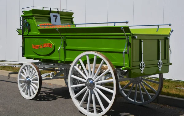 Saint Hyacinthe Canada Antieke Houten Boerderijwagens Met Houten Stalen Wielen — Stockfoto