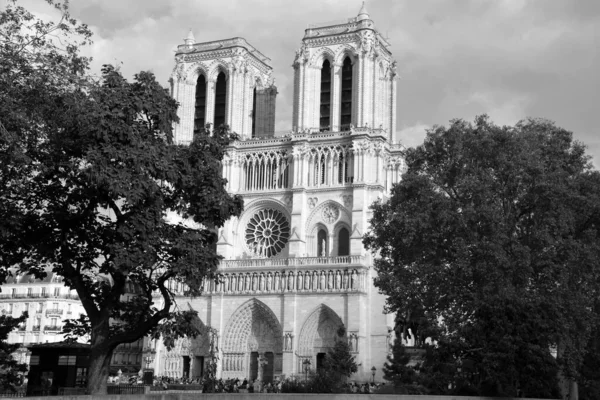 Utsikt Över Katedralen Notre Dame Paris Frankrike — Stockfoto