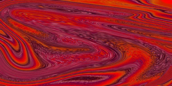 Rode Fychedelische Glanzend Wazig Golven Patroon Illustratie — Stockfoto