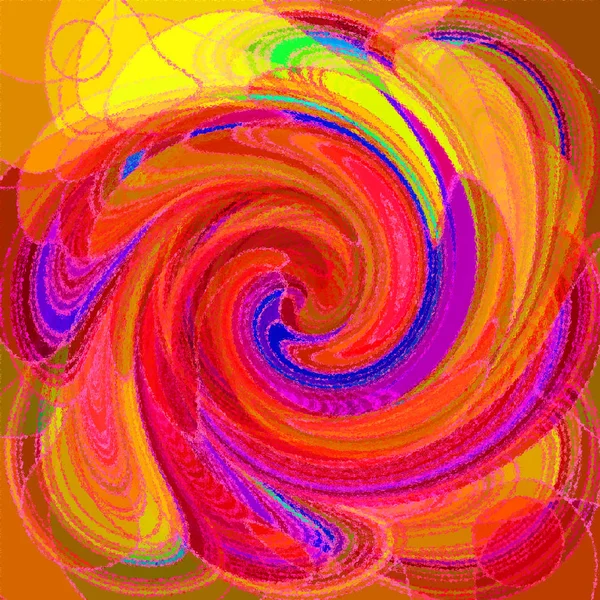 Червоний Фіолетовий Оранжевий Безшовний Психоделічний Спіральний Фрактальний Фон — стокове фото