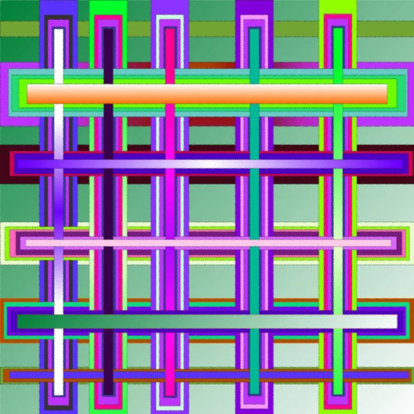 Фиолетовый Зеленый Абстрактный Рисунок Простой Геометрической Формой — стоковое фото