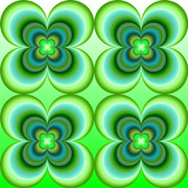 Modern Flower Pattern Green Candy Colors — Stock Photo, Image