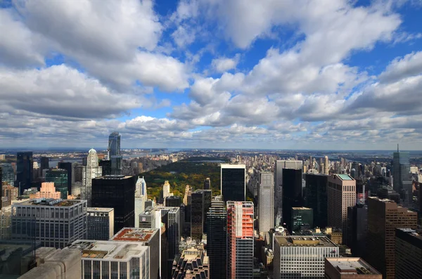 Vue Sur Horizon Manhattan Avec Gratte Ciel Bâtiments Urbains — Photo
