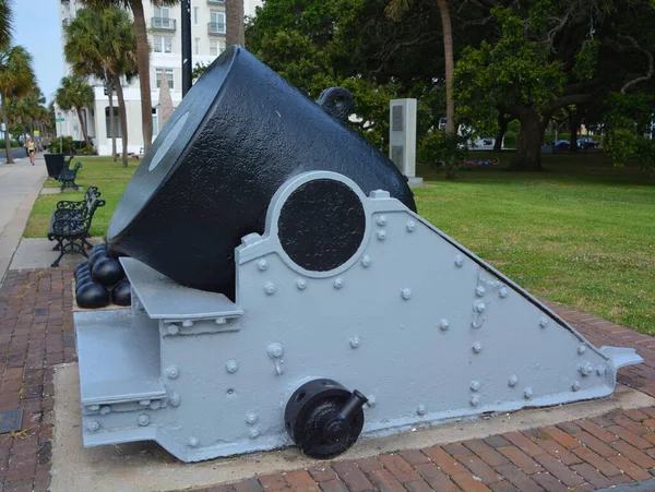 Charleston Usa June Cannon Cannon Balls Battery Park White Point — Stock Photo, Image