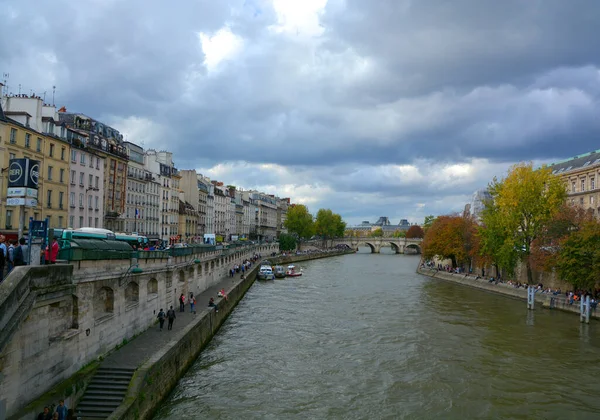 Řeka Seine Paříži Francie — Stock fotografie