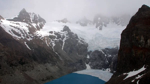 Tájkép Monte Fitz Roy Hegy Nemzeti Park Los Glaciares Patagónia — Stock Fotó