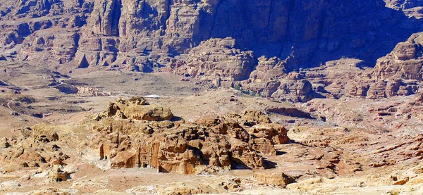 Petra Jordan Çevreleyen Çöl Manzarası — Stok fotoğraf