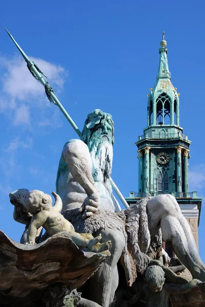 Berlín Německo Fontána Neptun Berlíně Byla Postavena Roce 1891 Podle — Stock fotografie