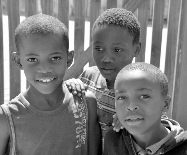 Swakopmund Namibia Outubro 2014 Crianças Não Identificadas Morando Favela Mondesa — Fotografia de Stock