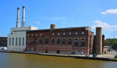 SAVANNAH GEORGIA USA JUNE 27 2016:  Port of Savannah is a major U. S. seaport. Its facilities for oceangoing vessels line both sides of the Savannah River 18 miles (29 km) from the Atlantic Ocean
