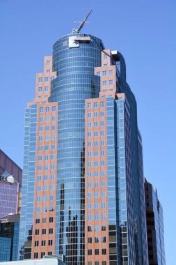 MONTREAL QUEBEC CANADA 09: 14 2016: Bell Media Tower bir gökdelen Montreal Trust şirketi için inşa edildi ve Place Montreal Trust adını bitişik alışveriş merkeziyle paylaştı.