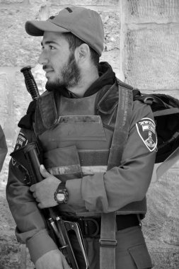 JERUSALEM ISRAEL 28 10 2016: İsrail Savunma Kuvvetleri 'nin İslami kısaltması Tzahal tarafından İsrail' de yaygın olarak bilinen Kudüs 'teki portresi İsrail Devleti' nin askeri güçleridir..