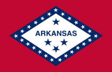 Arkansas bayrağı ABD 'de bir eyalettir.
