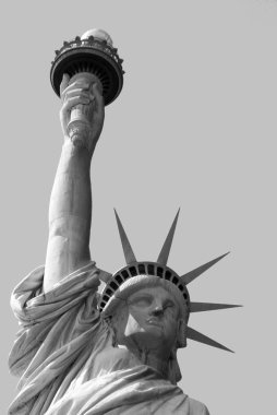 NEW YORK ABD 27 Ekim 2013: New York, New York 'ta Özgürlük Heykeli, 27 Ekim 2013. Özgürlük Anıtı, 1886 'da Fransa halkından Birleşik Devletler' e bir hediyeydi..