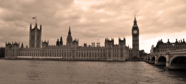 LONDON ENGLAND UK JUNE 1 2012: The Palace of Westminster is the meeting place of the House of Commons and the House of Lords, the two houses of the Parliament of the United Kingdom. 