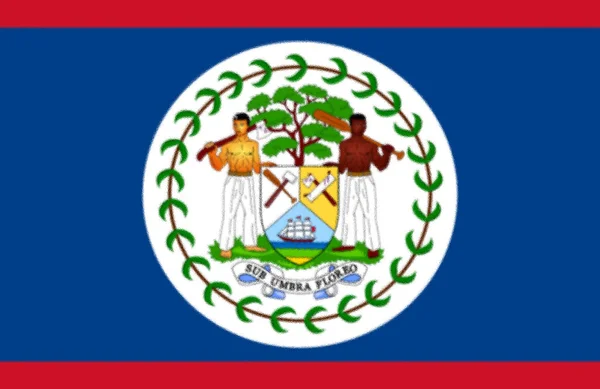 Flaga Wektora Stada Belize Właściwe Wymiary — Zdjęcie stockowe