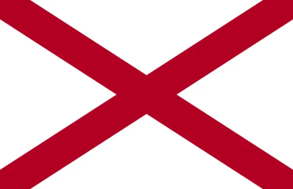 Bandeira Estado Plana Alabama Eua — Fotografia de Stock