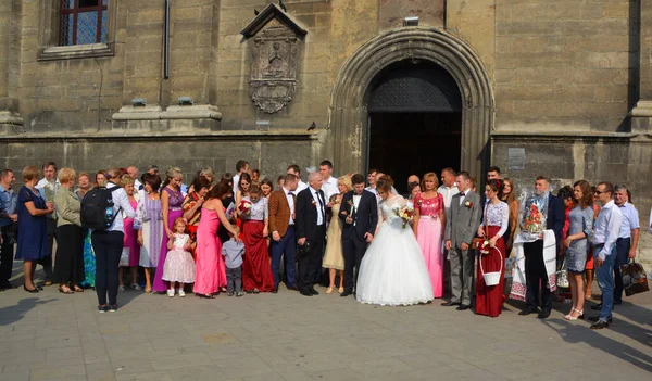 Lviv Ukraine Ttraditional Ukrainian Wedding Featured Rich Assortment Folk Music — kuvapankkivalokuva