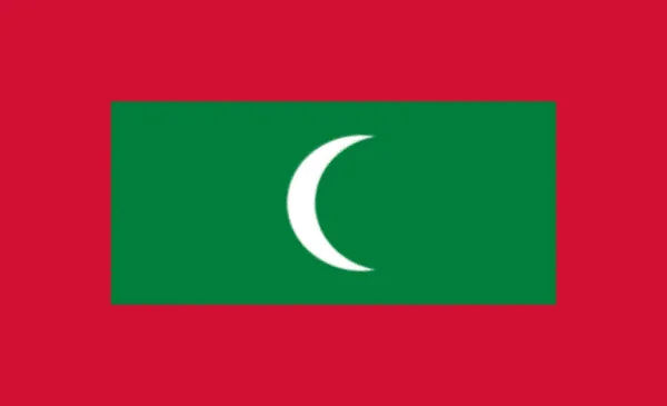 Nationale Vlag Van Repblic Maledives — Stockfoto