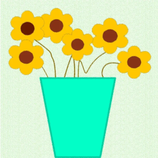 Flower Pots Vector Illustration — Stock Photo, Image