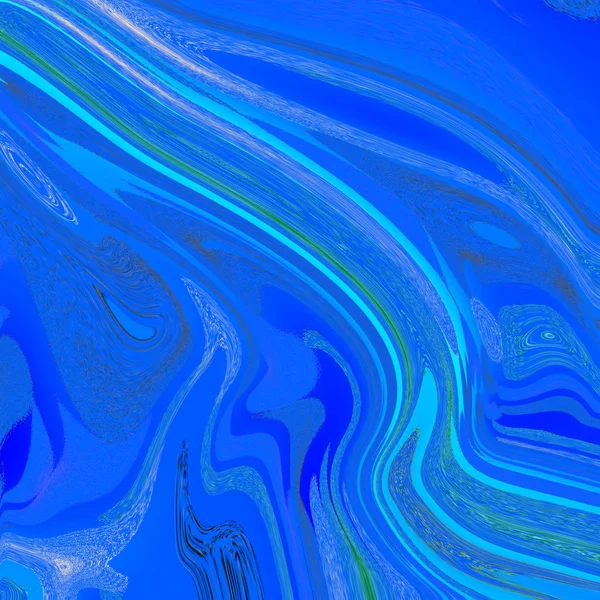 Azul Turquesa Psicodélica Brillante Azul Patrón Ondas Color Azulado Borroso — Foto de Stock