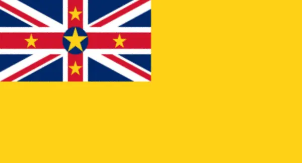 Eine Illustrierte Zeichnung Der Flagge Von Niue — Stockfoto