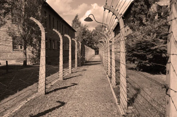 Auschwitz Birkenau Polen Die Zäune Des Konzentrationslagers Auschwitz Waren Ein — Stockfoto