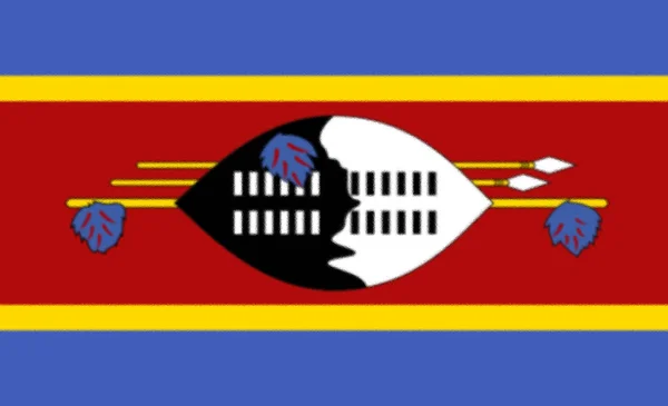 Drapeau Royaume Swaziland Swaziland Couleurs Proportions Officielles Image Vectorielle — Photo