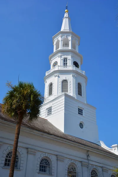 Charleston Caroline Sud 2016 Église Épiscopale Michael Monument Historique National — Photo