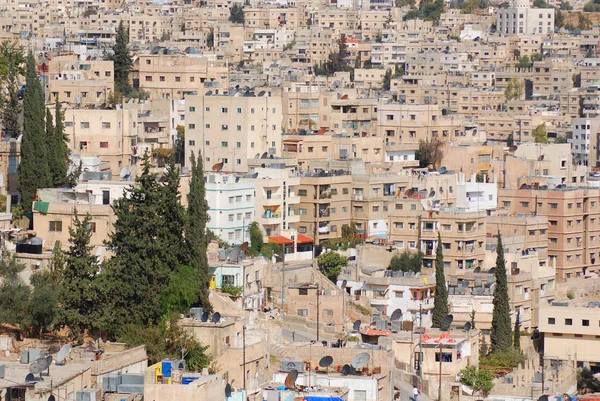 Амман Является Столицей Крупнейшим Городом Иордании Политический Культурный Торговый Центр — стоковое фото
