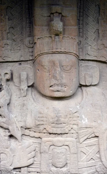 Copan Honduras Detalj Bollplan Copan Arkeologisk Plats För Maya Civilisationen — Stockfoto