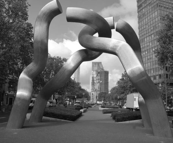 Berlin Germany Berlín Nombre Una Escultura Tauentzienstrasse Los Escultores Brigitte — Foto de Stock