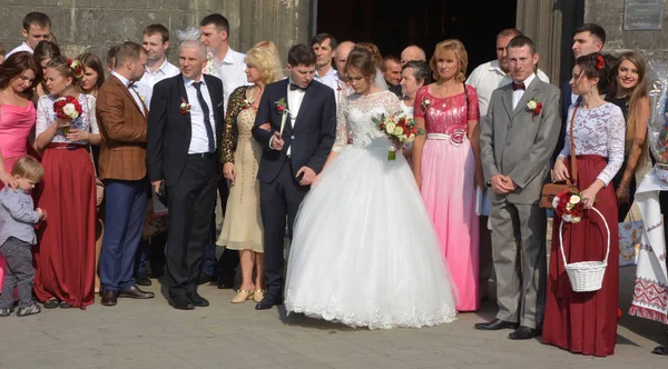 Lviv Ukraine Ttraditional Ukrainian Wedding Featured Rich Assortment Folk Music — kuvapankkivalokuva