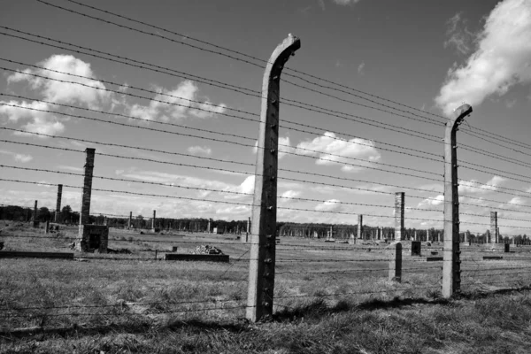 Auschwitz Birkenau Poland Auschwitz Concentration Camp Fences Network German Nazi — Stock Photo, Image