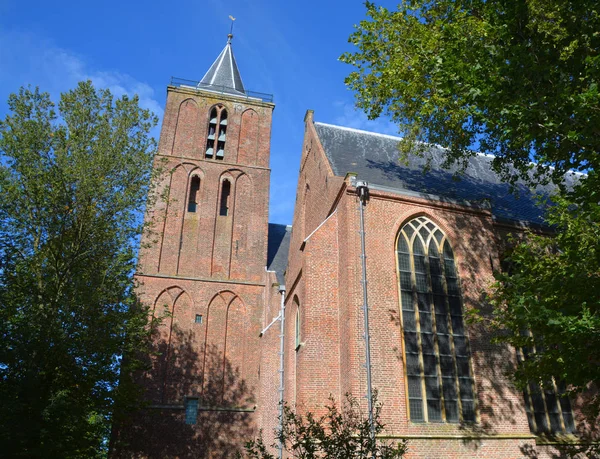 Edam Netherlands Ekim 2015 Ulusal Anıtın Görünümü Nicholas Kilisesi Nin — Stok fotoğraf