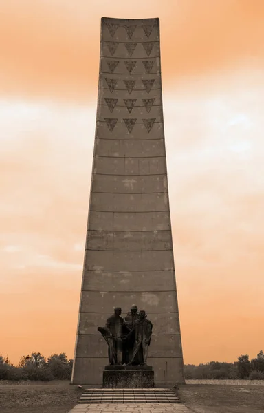 Sachsenhausen Oranienburg Allemagne Monument Mémoire Des Prisonniers Politiques Détenus Sachsenhausen — Photo