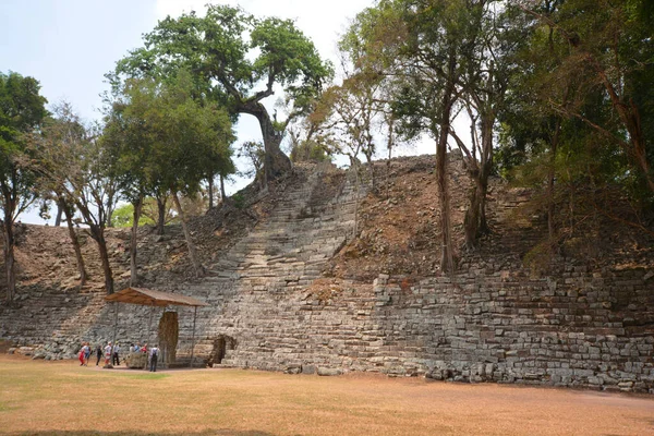 Copan Honduras Ballcourt Copan Sítio Arqueológico Civilização Maia Localizado Departamento — Fotografia de Stock