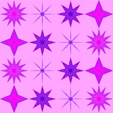 Soyut çiçeklerle kusursuz desenlerin vektör çizimi