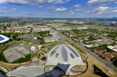Montreal Canadası 10 Ağustos, ziyaretçilerin Amerika 'nın dört ekosistemini görmesine izin veren biyodome. Bina, 1976 Olimpiyat Oyunları için 10 Ağustos 2013 'te Montreal Kanada' da Velodrome olarak inşa edilmiştir.