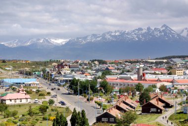 USHUAIA-ARGENTINA NOV. 27: Ushuaia, 27 Kasım 2011 tarihinde Ushuaia Arjantin 'in başkenti olan Ushuaia de Tierra del Fuego' nun başkentidir..