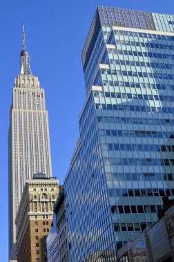 New York City, Ny - 29 Ekim 2013 'te New York' ta Empire State Binası. Empire State Binası 102 katlı bir binadır ve 40 yılı aşkın süredir dünyanın en yüksek binasıydı.