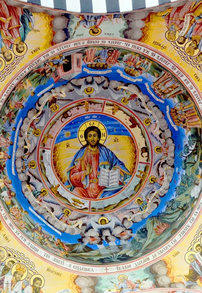 Rila Bulgaria Septembrie Pictură Acoperiș Biserica Mănăstirii Rila Mănăstirea Este — Fotografie, imagine de stoc