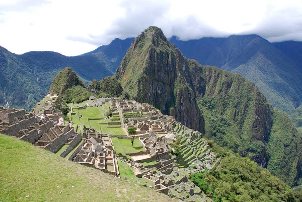 Pohled Pevnost Machu Picchu Inca Cuscu — Stock fotografie